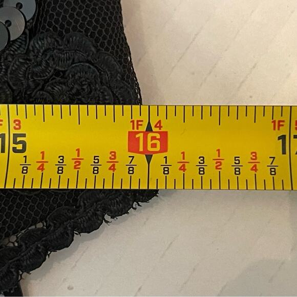 Betsy & Adam Sheer Black BabyDoll Whimsical Glam BalletCore Dress NWOT Size S - Picture 10 of 12